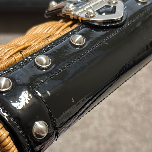 Michael Kors Wicker Clutch with Black Trim - Picture 10 of 15